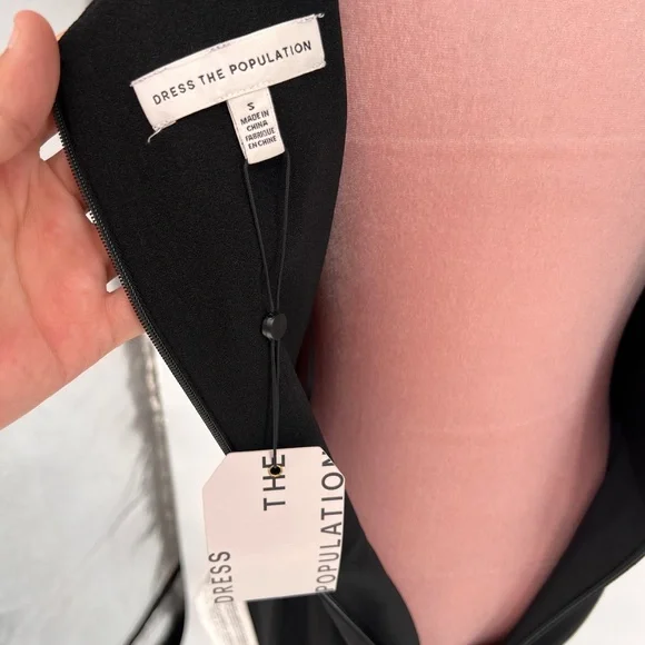 NWT Dress The Population Iris Slit Crepe Gown - Picture 14 of 15